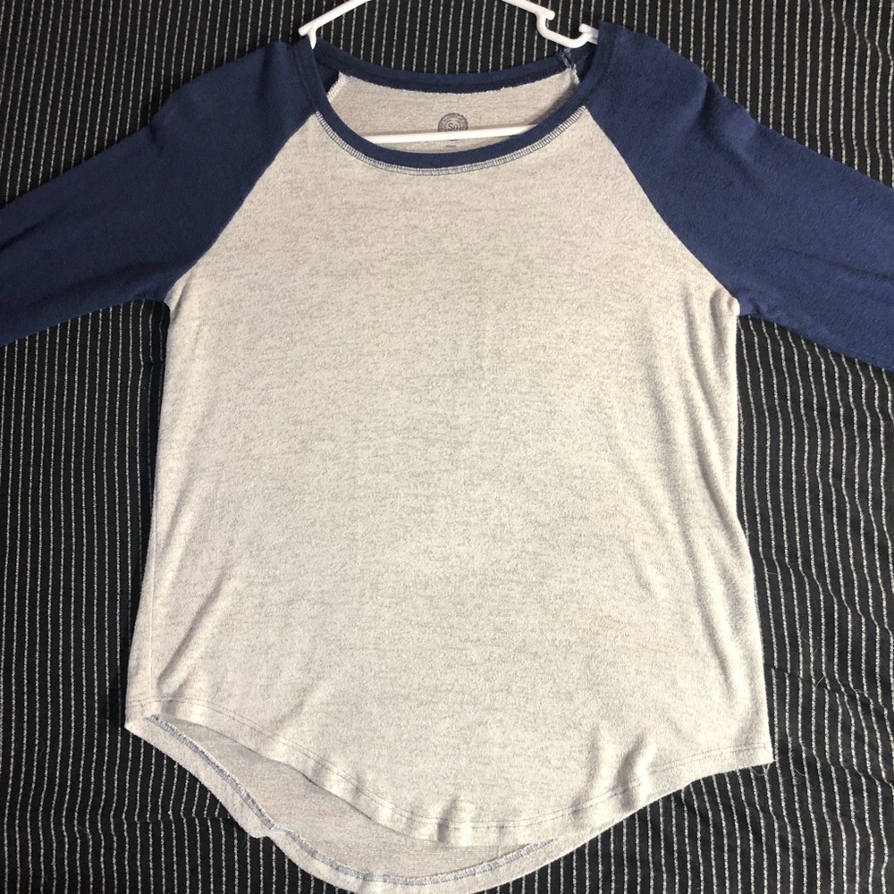 Blue/White Baseball Tee
